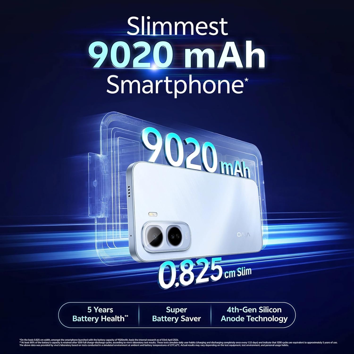 vivo T5 Pro 5G (Cosmic Black, 8GB RAM, 128GB Storage) | Snapdragon 7s Gen 4 | 50MP Camera | 9020mAh Battery | 6.83” FHD+ Display 4